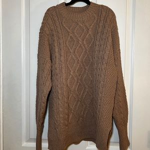 Abercrombie Light Brown Cable Knit Sweater | size XS